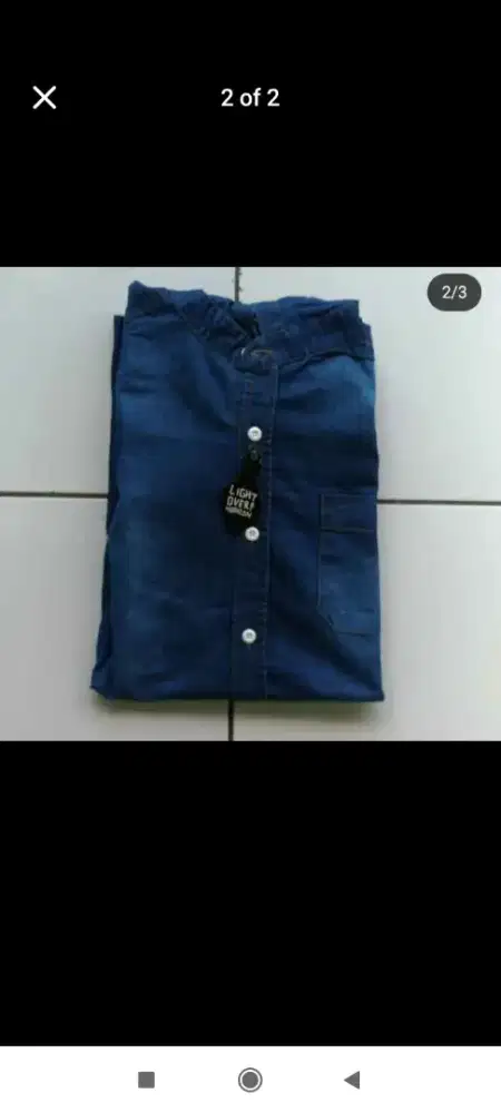 Kemeja jeans panjang ori lumo baru