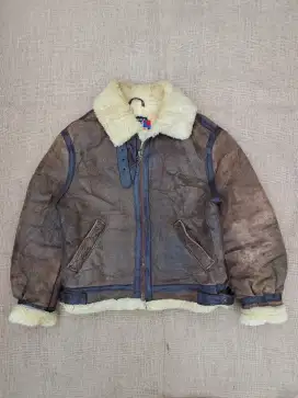 Schott USA B3 Vintage Leather Jacket Bomber Pilot Jaket Kulit