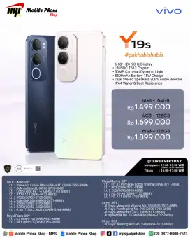 VIVO Y19S 4/64 dan 4/128