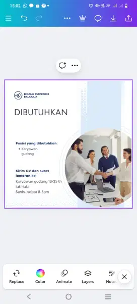 Dicari karyawan gudang