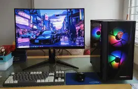PC gaming Fullset Ryzen 3 with GTX 1050 dan Monitor AOC Curve 144Hz