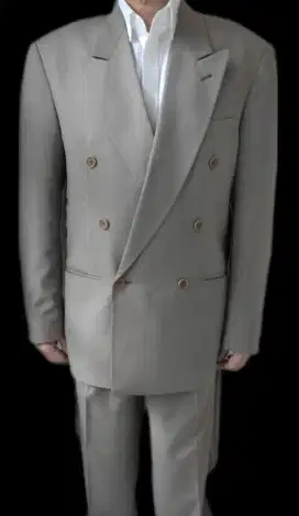 Dijual satu stel (jas dan celana) Vintage Double Breasted Suit