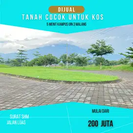Tanah 5 Menit Kampus UIN 3 Malang cocok untuk kos