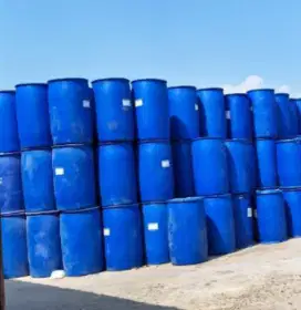 Jual drum plastik biru bekas 200liter