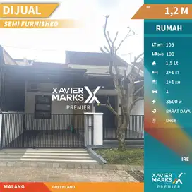 Dijual Rumah Semi Furnish Siap Huni di Greenland Tidar Malang