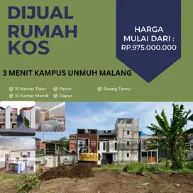 Rumah Kos Malang 5 menit kampus UMM Dijual