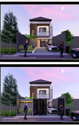dijual rumah 2lantai luas bangunan 110/115m2 lokasi solo baru