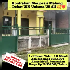 RUMAH MERJOSARI 4 KAMAR ADA PERABOT DEKAT KAMPUS