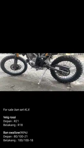 Dijual Ban set KLX bekas