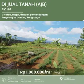 Tanah ±2 Ha View Gunung Pangrango – Cisarua, Harga 1 Jt/m² (AJB)