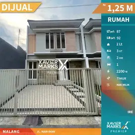 Dijual Rumah Baru Selangkah ke UB di Jl Ikan-ikan Malang