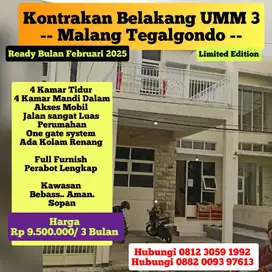SEWA KONTRAKAN MALANG 4 KAMAR MANDI DALAM LENGKAP PERABOT