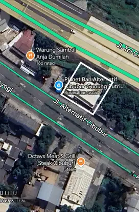 Dijual tanah komersil dibawah NJOP Jl Alternatif Cibubur Bogor