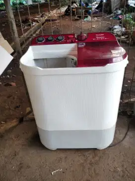 mesin cuci 2tabung merk sharp kapasitas 10kg normal