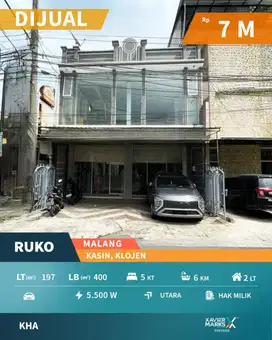 Dijual Ruko 2 Lantai Tengah Kota di Poros Jalan Klojen Malang