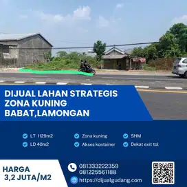Dijual lahan industri lokasi lamongan luas 1129m BU