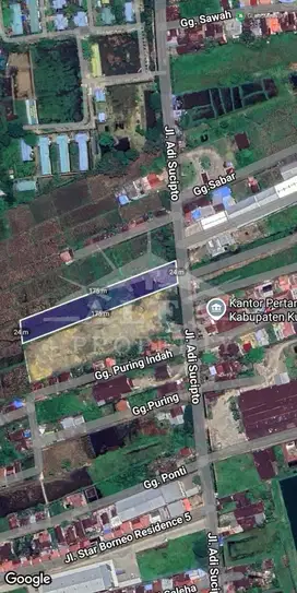 Dijual Tanah Gudang Jl Utama Adisucipto Pontianak Tenggara