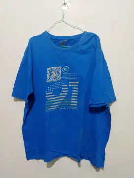T-shirt Kaos Baju USA 91 Army Biru Y2K Big Size Second Original