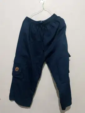 Celana Gombrong Cargo Parasut Biru Al Hanif Pocket XL Original