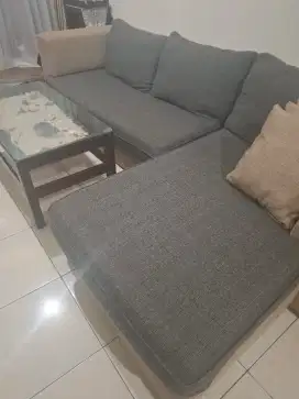 Sofa Letter L, empuk include meja