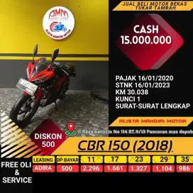 HONDA CBR 150 R 2018
Kredit Tanpa DP (KREDIVO & PAYLATER)