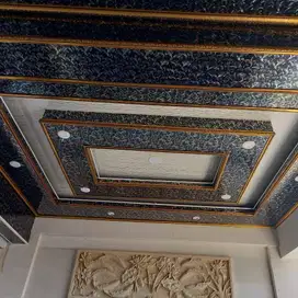 Sekat Plafon Partisi PVC GRC Gypsum Jasa Tukang Pasang Wall Moulding