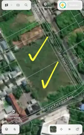 Tanah hook kaw premium dewi sri seminyak dgn raya pararaton jl8mtr