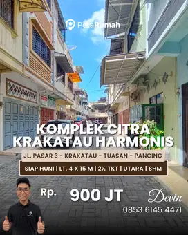 Jual Rumah Tipe Townhouse Daerah Pasar 3 Krakatau