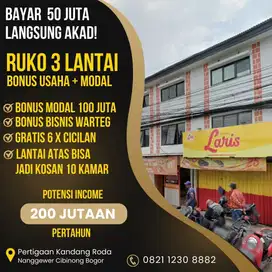 DP 50 Juta Punya Ruko 3 Lantai Bonus Usaha Sudah Jalan dan Modal Kerja