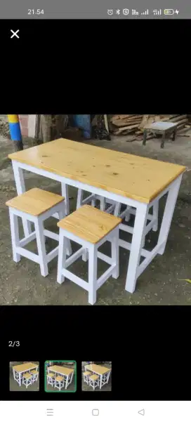 Meja makan +4 kursi