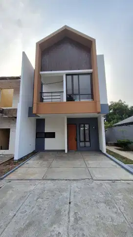 RUMAH DESIGN MODERN 2 LANTAI LOKASI DI PINGGIR JALAN RAYA