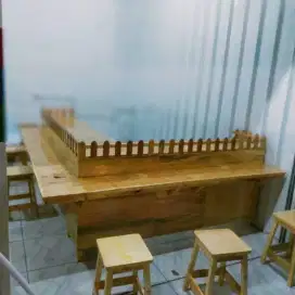 Meja bar ukuran 200x150x75