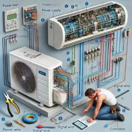 Jasa service AC tidak dingin bongkar pasang AC isi freon AC