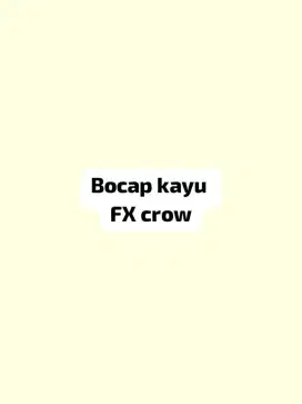 Senapan bocap kayu (FX crow)