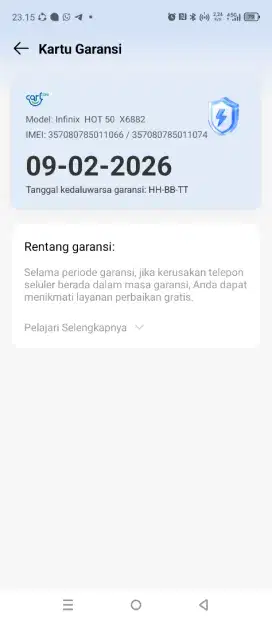 Infinix hot 50 6+6/256