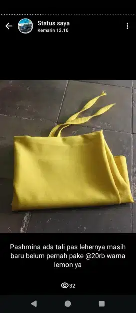 Kerudung warna lime