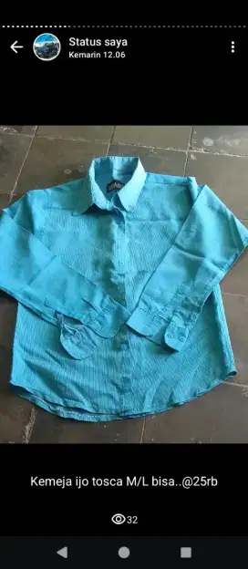 Kemeja hijau Tosca