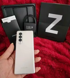 SAMSUNG ZFOLD 3 12/256 ORIGINAL SEIN FULLSET MULUS ( SILVER)