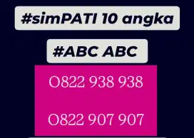 Nomor CANTIK SIMPATI 10 DIGIT ABC ABC