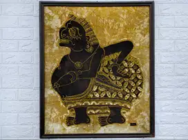 Jual Lukisan Kuno Batik Wayang Semar Hitam