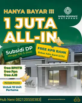 Rumah baru idaman cukup 1juta sudah punya rumah di banjaran