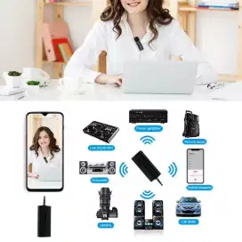 TaffSTUDIO Clip On Mic Wireless Vlogging Singing 3.5mm 1 Microphone