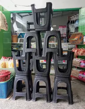 Bangku kursi baso hitam plastik murah