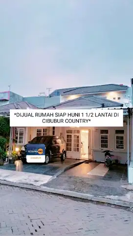 DIJUAL RUMAH SIAP HUNI 1 1/2 LANTAI DI CIBUBUR COUNTRY turun harga