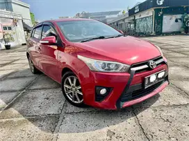 Toyota Yaris 1.5 G AT 2015 Merah Servis Record Tangan 1 Siap Pakai