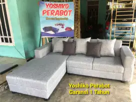 Yoshiko perabot - sofa L minimalis abu²