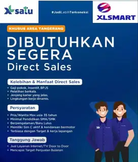 Lowongan Kerja Sales / Marketing / Account Executive XL Satu
