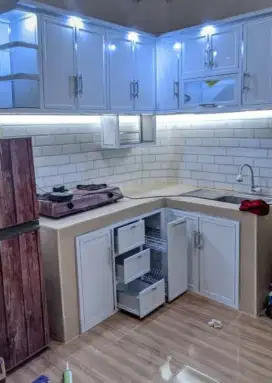 Kitchen set bahan aluminium acp anti ryap anti kropos kuat api