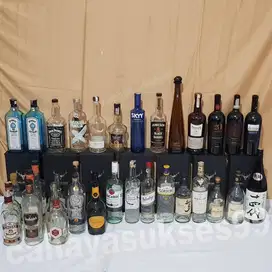 Botol Kosong Bekas Koleksi Pajangan Unik Hiasan Kamar Antik Tanpa Box