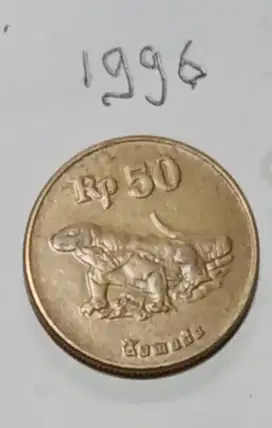 Uang coin comodo 50 rupiah 1996